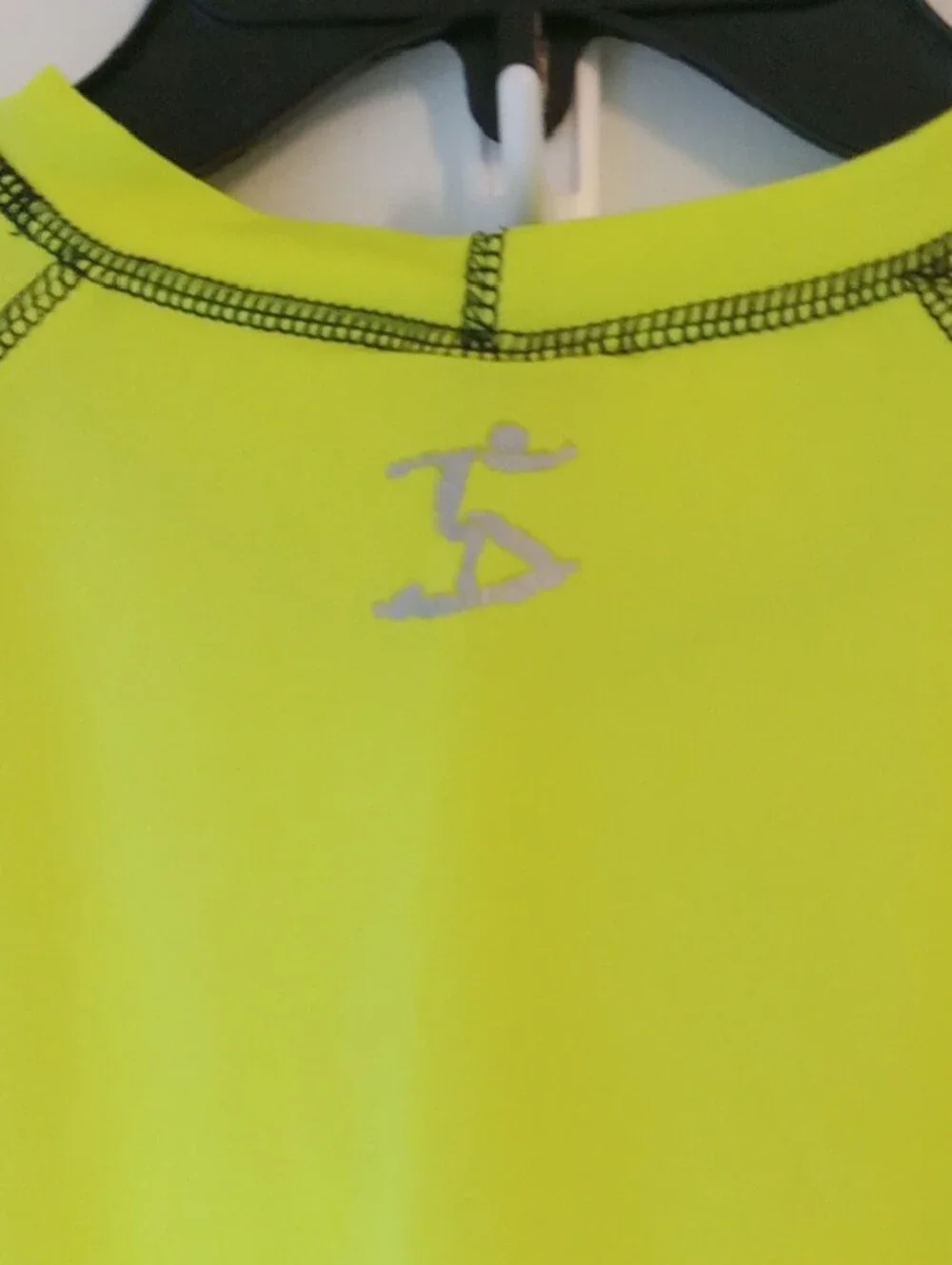 Uzzi Neon Yellow & Black Long Sleeve Swim Shirt